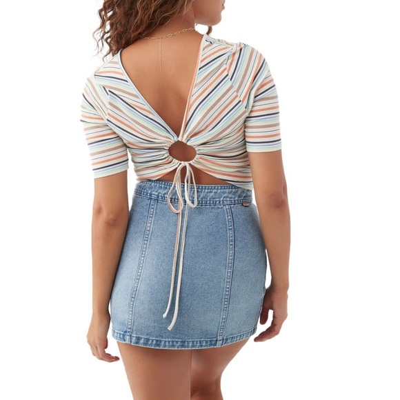 O’Neill • Kitsy Reversible Crop Top • Multi Stripe • Small - Picture 3 of 10